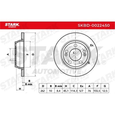 Bremsscheibe Stark SKBD-0022450 SKBD-0022450 - foto 3