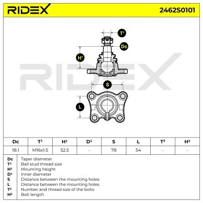 Traggelenk RIDEX 2462S0101 2462S0101 - foto 7