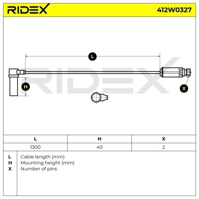 ABS Sensor RIDEX 412W0327 412W0327 - foto 6