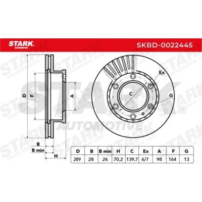 Bremsscheibe Stark SKBD-0022445 SKBD-0022445 - foto 4