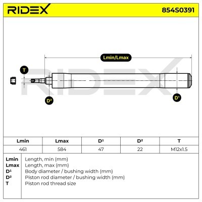 Stoßdämpfer RIDEX 854S0391 854S0391 - foto 7