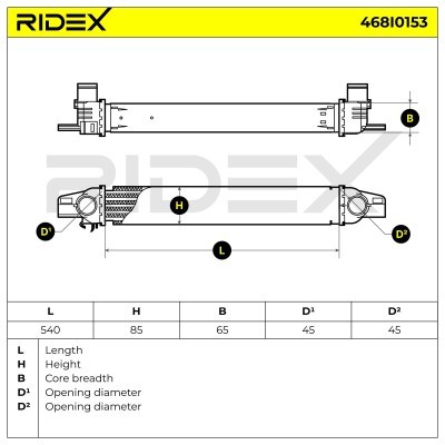 Ladeluftkühler RIDEX 468I0153 468I0153 - foto 5