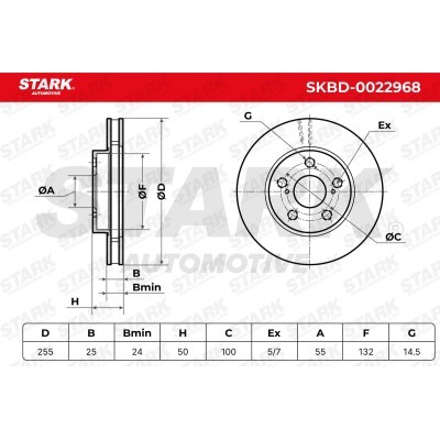 Bremsscheibe Stark SKBD-0022968 SKBD-0022968 - foto 4