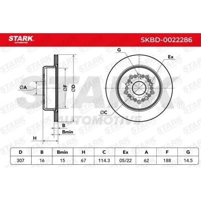 Bremsscheibe Stark SKBD-0022286 SKBD-0022286 - foto 6