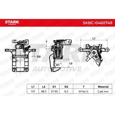 Bremssattel Stark SKBC-0460749 SKBC-0460749 - foto 6