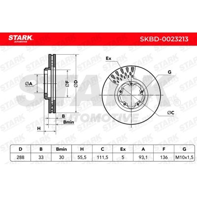 Bremsscheibe Stark SKBD-0023213 SKBD-0023213 - foto 5