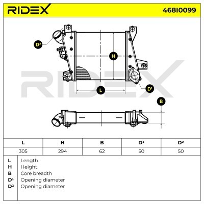 Ladeluftkühler RIDEX 468I0099 468I0099 - foto 5