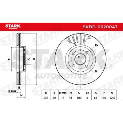 Bremsscheibe Stark SKBD-0020043 SKBD-0020043 - foto 6