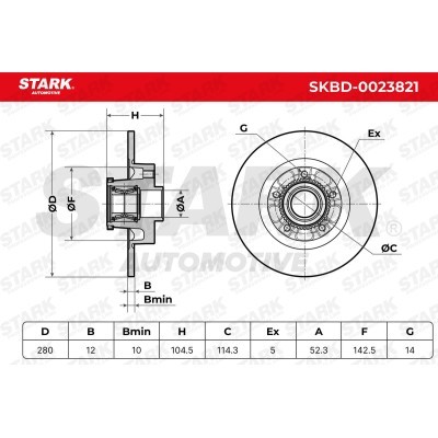 Bremsscheibe Stark SKBD-0023821 SKBD-0023821 - foto 4