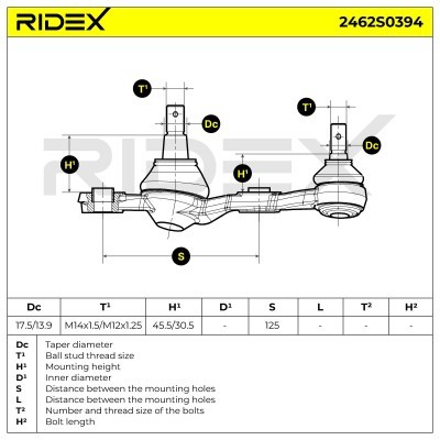 Traggelenk RIDEX 2462S0394 2462S0394 - foto 5