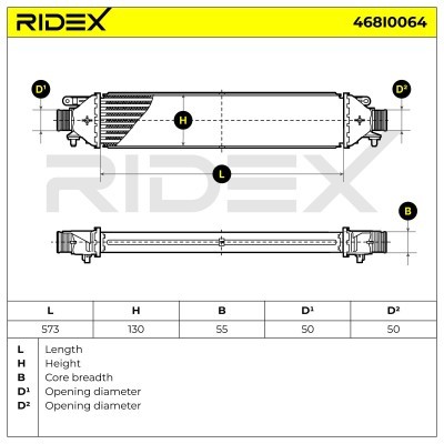Ladeluftkühler RIDEX 468I0064 468I0064 - foto 5