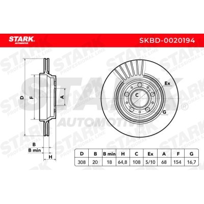 Bremsscheibe Stark SKBD-0020194 SKBD-0020194 - foto 5