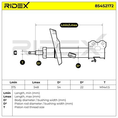 Stoßdämpfer RIDEX 854S2172 854S2172 - foto 8