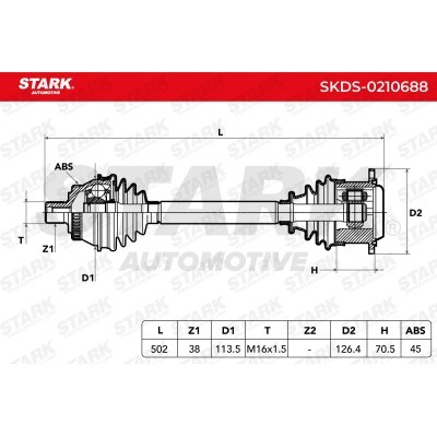 Antriebswelle Stark SKDS-0210688 SKDS-0210688 - foto 6