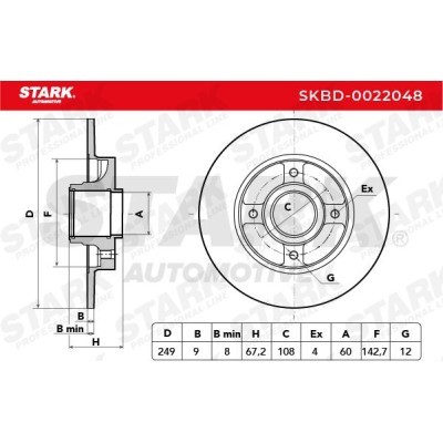 Bremsscheibe Stark SKBD-0022048 SKBD-0022048 - foto 3
