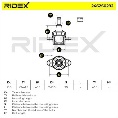 Traggelenk RIDEX 2462S0292 2462S0292 - foto 5
