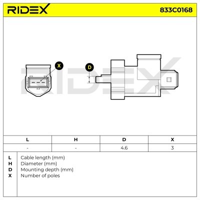 Impulsgeber, Kurbelwelle RIDEX 833C0168 833C0168 - foto 5