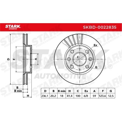 Bremsscheibe Stark SKBD-0022835 SKBD-0022835 - foto 4