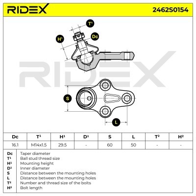 Traggelenk RIDEX 2462S0154 2462S0154 - foto 7