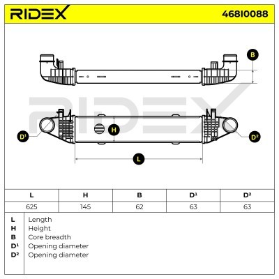 Ladeluftkühler RIDEX 468I0088 468I0088 - foto 5