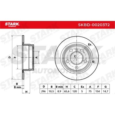 Bremsscheibe Stark SKBD-0020372 SKBD-0020372 - foto 5