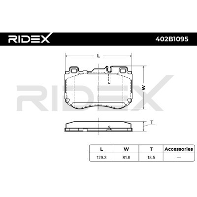 Bremsbeläge Satz RIDEX 402B1095 402B1095 - foto 6