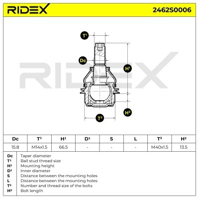 Traggelenk RIDEX 2462S0006 2462S0006 - foto 3
