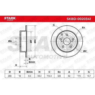 Bremsscheibe Stark SKBD-0020341 SKBD-0020341 - foto 5