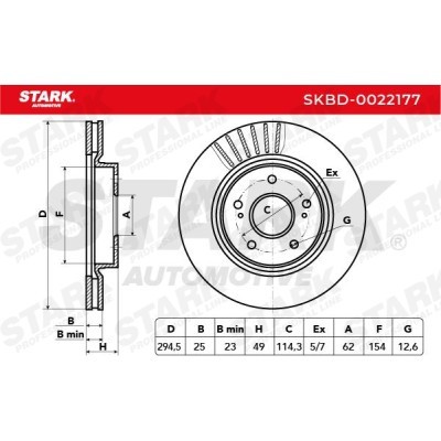 Bremsscheibe Stark SKBD-0022177 SKBD-0022177 - foto 5