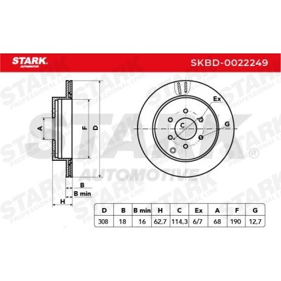 Bremsscheibe Stark SKBD-0022249 SKBD-0022249 - foto 4