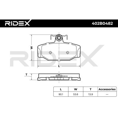 Bremsbeläge Satz RIDEX 402B0482 402B0482 - foto 8