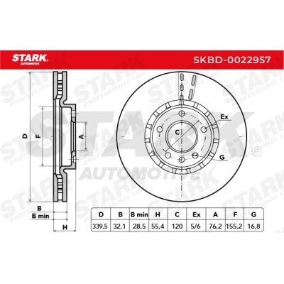 Bremsscheibe Stark SKBD-0022957 SKBD-0022957 - foto 3