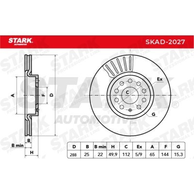 Bremsscheibe Stark SKAD-2027 SKAD-2027 - foto 4