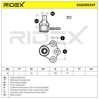 Traggelenk RIDEX 2462S0247 2462S0247 - foto 5