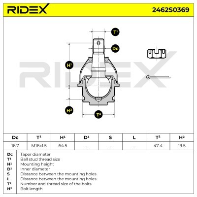 Traggelenk RIDEX 2462S0369 2462S0369 - foto 5