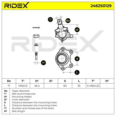 Traggelenk RIDEX 2462S0129 2462S0129 - foto 8