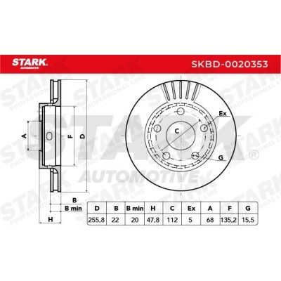 Bremsscheibe Stark SKBD-0020353 SKBD-0020353 - foto 8