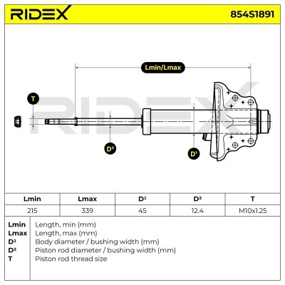 Stoßdämpfer RIDEX 854S1891 854S1891 - foto 6
