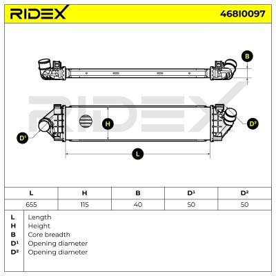 Ladeluftkühler RIDEX 468I0097 468I0097 - foto 5