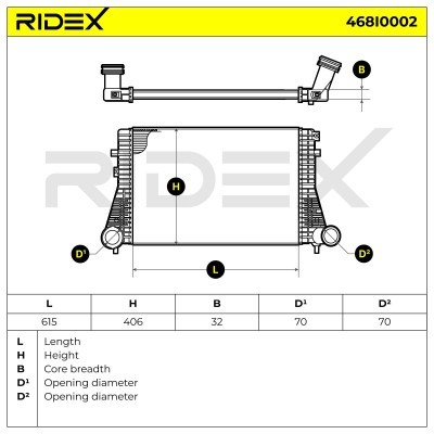 Ladeluftkühler RIDEX 468I0002 468I0002 - foto 6