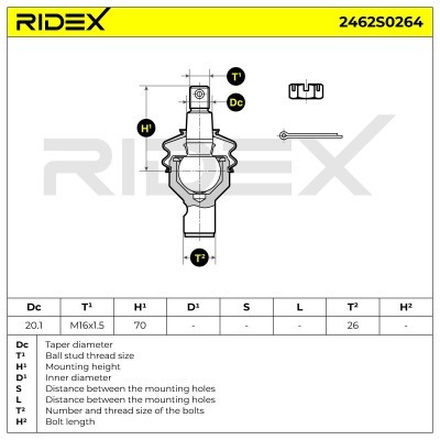 Traggelenk RIDEX 2462S0264 2462S0264 - foto 10