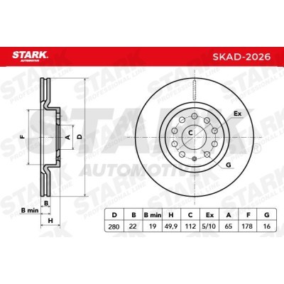 Bremsscheibe Stark SKAD-2026 SKAD-2026 - foto 3