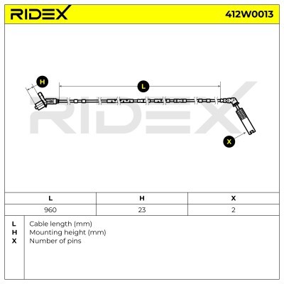 ABS Sensor RIDEX 412W0013 412W0013 - foto 6