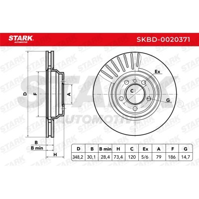 Bremsscheibe Stark SKBD-0020371 SKBD-0020371 - foto 5