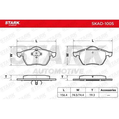 Bremsbeläge Satz Stark SKAD-1005 SKAD-1005 - foto 5