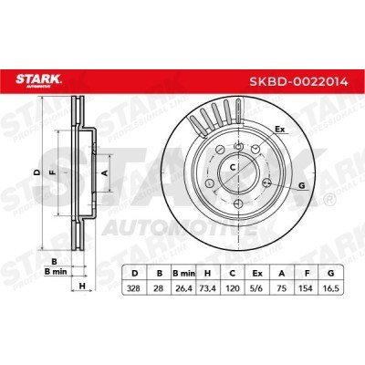 Bremsscheibe Stark SKBD-0022014 SKBD-0022014 - foto 7