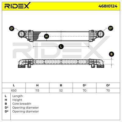 Ladeluftkühler RIDEX 468I0124 468I0124 - foto 7