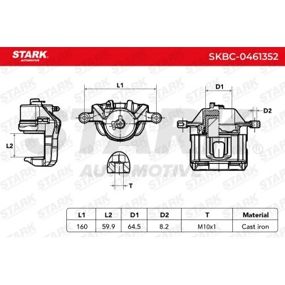 Bremssattel Stark SKBC-0461352 SKBC-0461352 - foto 5