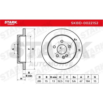 Bremsscheibe Stark SKBD-0022152 SKBD-0022152 - foto 5