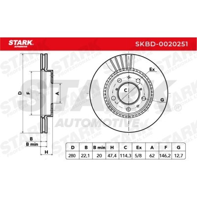 Bremsscheibe Stark SKBD-0020251 SKBD-0020251 - foto 5